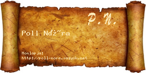 Poll Nóra névjegykártya
